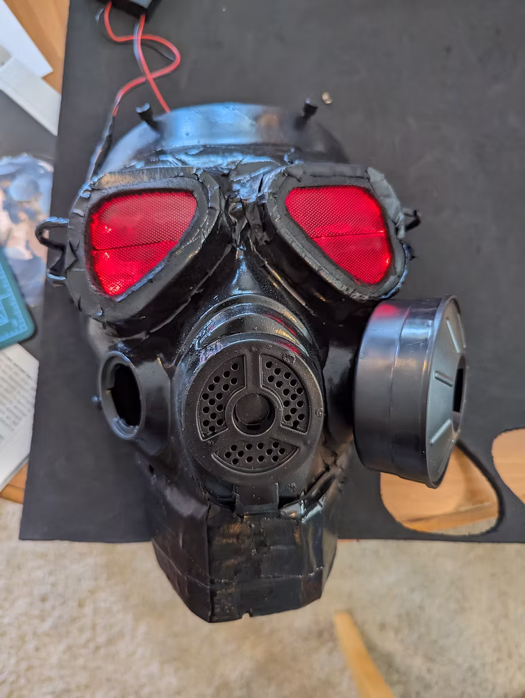 Red glowing eyes activated