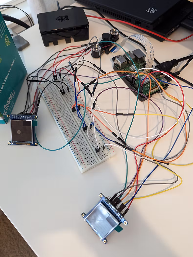 Small OLED screens for the mask