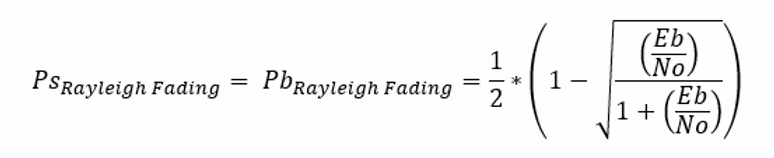 Rayleigh fading equations